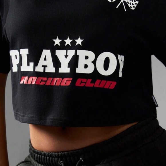 Black Racing Club Graphic Crop Top - Picture 4 of 7
